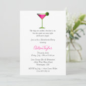 おもしろいピンクマルティニカクテルアワーバチェロレッテ 招待状 (スタンド正面)