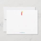 おもしろいピンクレモネードとティール(緑がかった色)ジンガムパーソナライズされた ノートカード (正面)