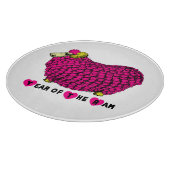 おもしろいピンク中国のラム年〔占星術の〕十二宮図板 カッティングボード (角)