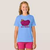 おもしろいピンク中国のラム新年〔占星術の〕十二宮図ガールティー Tシャツ (正面フル)