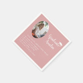 おもしろいピンク写真卒業の事実 スタンダードカクテルナプキン (角)