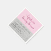 おもしろいピンク卒業シンプルの事実 スタンダードカクテルナプキン (角)