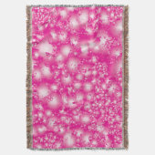 おもしろいピンク抽象芸術インクすごいスプラッシュパターン スローブランケット (正面縦)