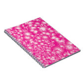 おもしろいピンク抽象芸術インクすごいスプラッシュパターン ノートブック (右側)