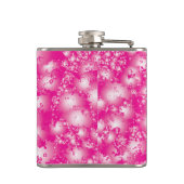 おもしろいピンク抽象芸術インクすごいスプラッシュパターン フラスク (裏面)