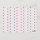 おもしろいピンク水玉模様ありがとう ポストカード (裏面)