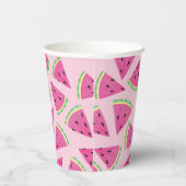 おもしろいピンク熱帯夏のスイカ模様 紙コップ (右)