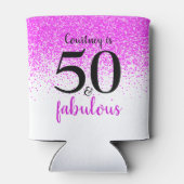 おもしろいピンク紙吹雪50と素晴らしい名前をカスタムする 缶クーラー (裏面)