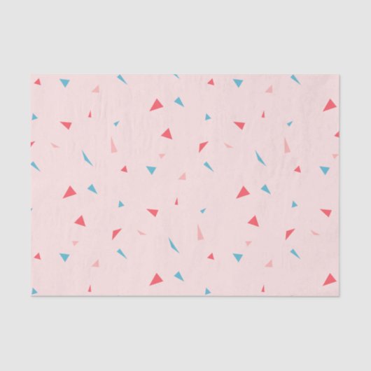 おもしろいピンク青パタカラフルン予測できなユニーク 薄葉紙 (正面)