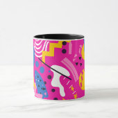 おもしろいピンク1980s美学 マグカップ (中央)
