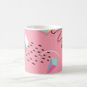おもしろいピンク1990sスローバックグラフィックス コーヒーマグカップ (中央)