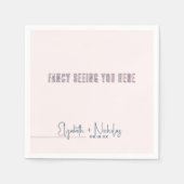 おもしろいピンク&ブルー結婚ズナプキン スタンダードカクテルナプキン (正面)