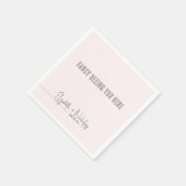 おもしろいピンク&ブルー結婚ズナプキン スタンダードカクテルナプキン (角)