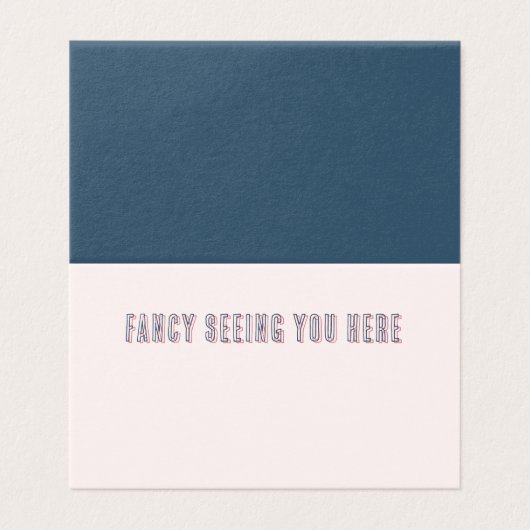 おもしろいピンク&ブルー結婚ズ座席表 名刺 (外部フラット)