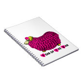 おもしろいピンクRam年中国の〔占星術の〕十二宮図手帳 ノートブック (右側)