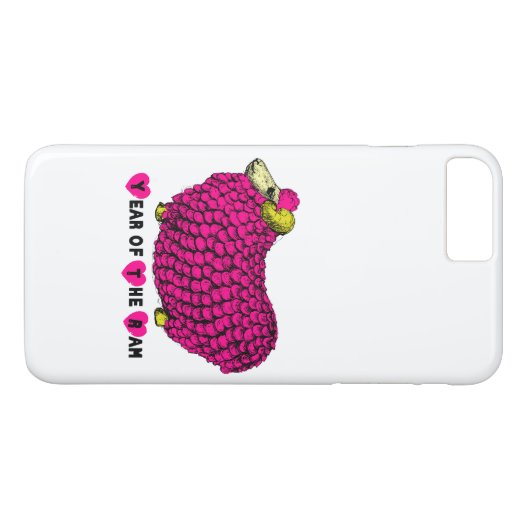 おもしろいピンクRAM年中国の〔占星術の〕十二宮図iPhone Case-Mate iPhoneケース (裏面(横))