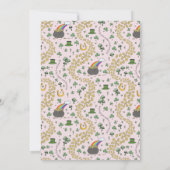 おもしろいピンクSt patricks dayアイルランド恵みランチ 招待状 (裏面)