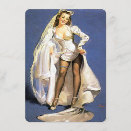 おもしろいピンナップ・ブライド・ランジェリー・シャワー 招待状