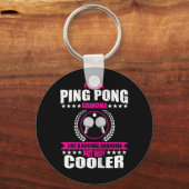 おもしろいピンポンおばあちゃん引用文卓球スポーツウォム キーホルダー (正面)