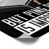 おもしろいピンポンプレーヤーテーブルテニスギフト ポスター (角)