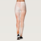 おもしろいピーチパステルウォーターカラー抽象芸術 レギンス (裏面)