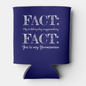 おもしろいファクエレガントト・グロムスマン提案書ネイビー・ブルー 缶クーラー (正面)