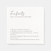 おもしろいファクトのミニマル結婚リストスクリプト スタンダードカクテルナプキン (正面)