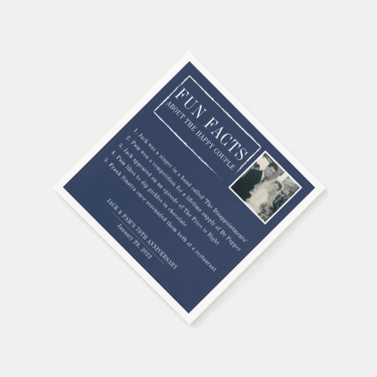 おもしろいファクトの結婚式と記念日 スタンダードカクテルナプキン (角)