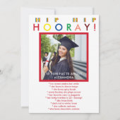 おもしろいファクトはっきりしたレッドスクリプト2023年卒業クラス 招待状 (裏面)