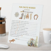 おもしろいファクトは漁師ダービー赤ちゃんシャワーゲームを願う 台座サイン (インサイチュ)