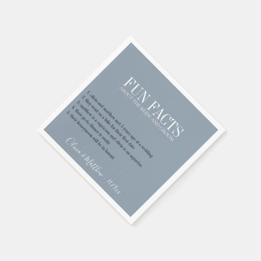 おもしろいファクトほこりっぽい青 スタンダードカクテルナプキン (角)