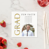 おもしろいファクトアーチ型写真卒業 スタンダードカクテルナプキン (インサイチュ)