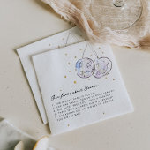 おもしろいファクトウォーターカラーディスコボールバースデーパーティー スタンダードカクテルナプキン