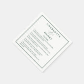 おもしろいファクトエメラルドグリーン結婚ズ スタンダードカクテルナプキン (角)