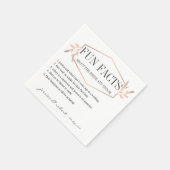 おもしろいファクトエレガントバラ金ゴールドパーソナライズされた スタンダードカクテルナプキン (角)