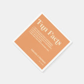 おもしろいファクトオレンジレトロ70のヴィンテージウェディング スタンダードカクテルナプキン (角)