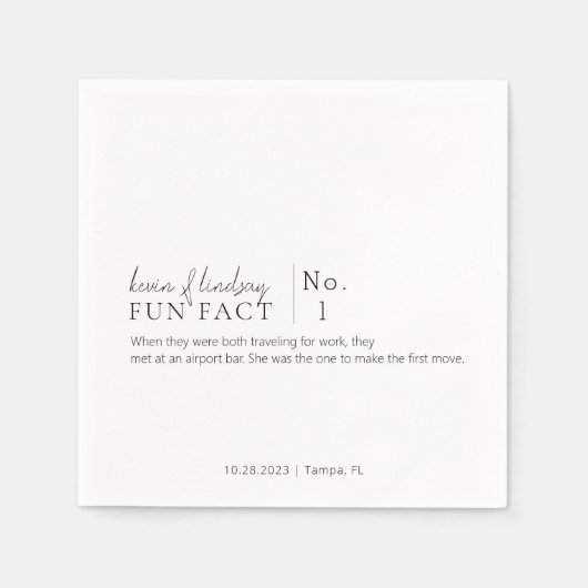 おもしろいファクトカクテルナプキンス スタンダードカクテルナプキン (正面)