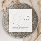 おもしろいファクトクラシックズエレガンス書道モノグラム スタンダードカクテルナプキン