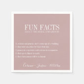 おもしろいファクトズダスティマウヴパーソナライズされた スタンダードカクテルナプキン (正面)