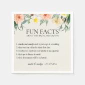 おもしろいファクトズフラワーガーデンパーソナライズされた紙ナプキンス スタンダードカクテルナプキン (正面)