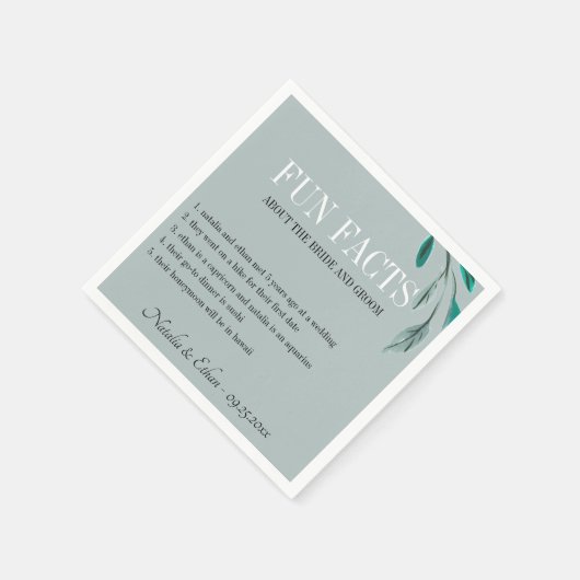 おもしろいファクトズロマンチックパーソナライズされた園 スタンダードカクテルナプキン (角)