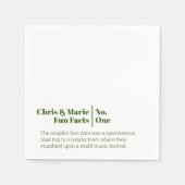 おもしろいファクトナプキン結婚グリーンのカクテル時間 スタンダードカクテルナプキン (正面)