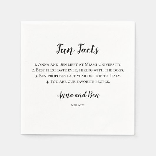 おもしろいファクトナプキン スタンダードカクテルナプキン (正面)