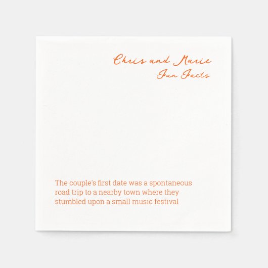 おもしろいファクトナプキ結婚ンのカクテル時間 スタンダードカクテルナプキン (正面)