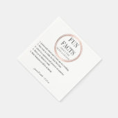 おもしろいファクトバラ金ゴールドのリングや輪 パーソナライズされた スタンダードカクテルナプキン (角)