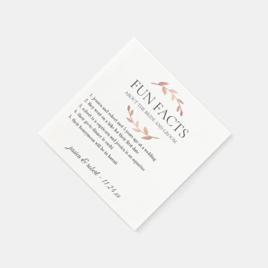 おもしろいファクトバラ金ゴールドパーソナライズされた紙ナプキン スタンダードカクテルナプキン (角)