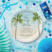 おもしろいファクトビーチ結婚式ブライダルシャワー紙プレート ペーパープレート (パーティー)