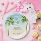 おもしろいファクトビーチ結婚式ブライダルシャワー紙プレート ペーパープレート (パーティー)