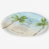 おもしろいファクトビーチ結婚式ブライダルシャワー紙プレート ペーパープレート (アングル)