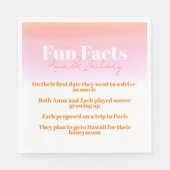 おもしろいファクトピンクブライダルシャワー スタンダードランチョンナプキン (正面)